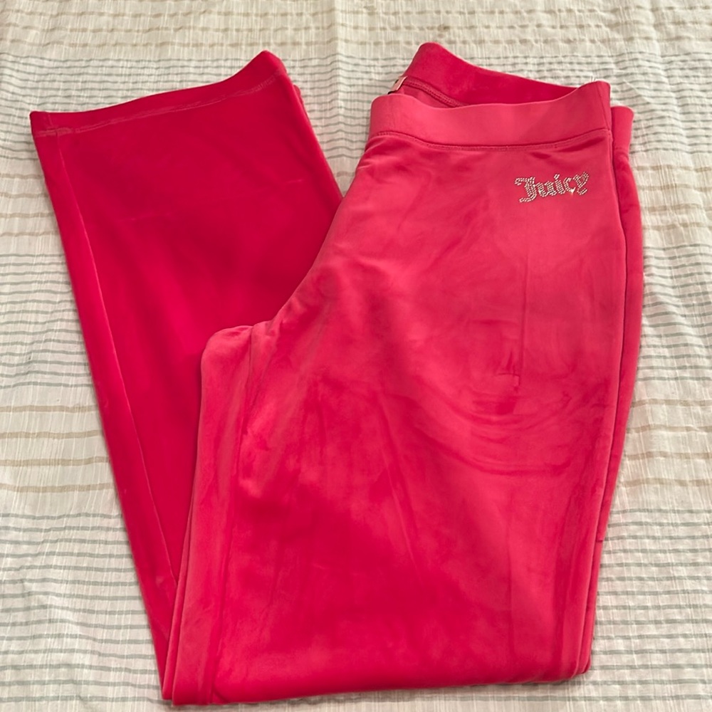 JUICY COUTURE Classic Pant Pink Size L NWOT + Free Brand New Bag